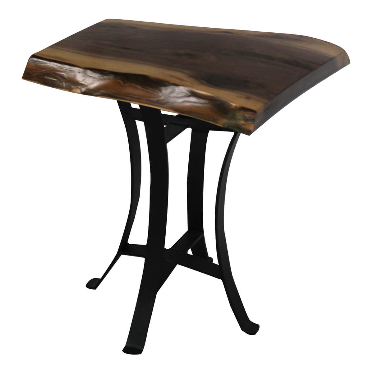Read more about the article Romance Walnut End Table with Golden Gate Base