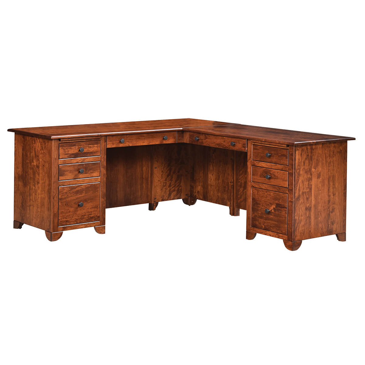 Read more about the article Cherry Valley Single Pedestal Jr. Executive L Desk