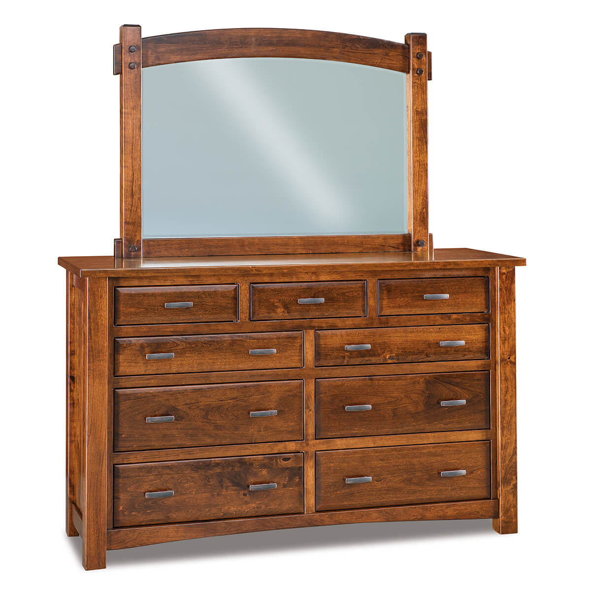 Read more about the article Timbra 9 Drawer Dresser with Beveled Mirror