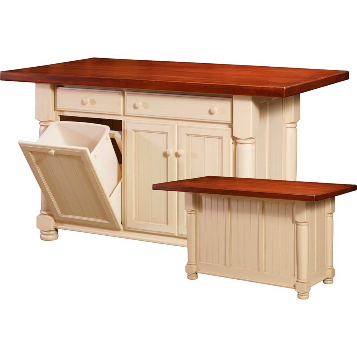 Read more about the article Jefferson City Style Kitchen Island Cabinet with Wastebasket Tilt-Out